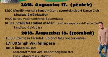Baracsi Falunap és Aratóünnep 2018