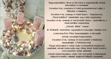 Adventi programok Baracson