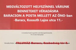 Véradás helyszínváltozással!